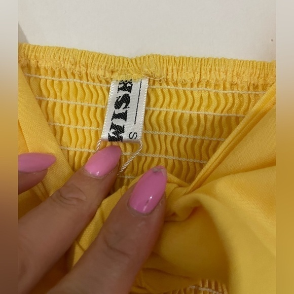 WISH yellow cut out dress size Small - Picture 3 of 5